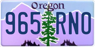 OR license plate 965RNO