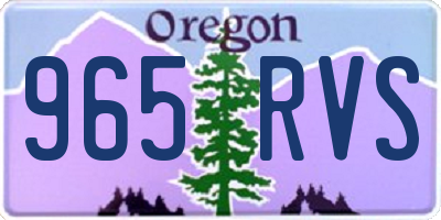 OR license plate 965RVS