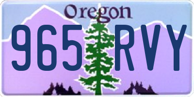 OR license plate 965RVY