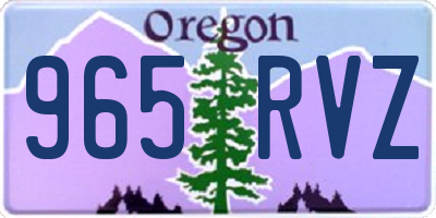 OR license plate 965RVZ