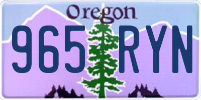 OR license plate 965RYN