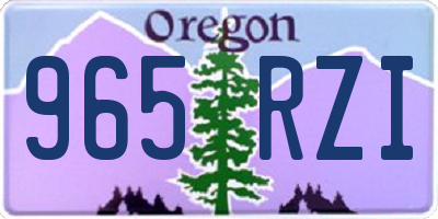 OR license plate 965RZI