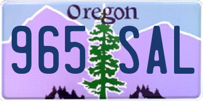 OR license plate 965SAL