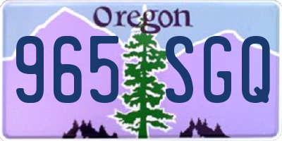 OR license plate 965SGQ