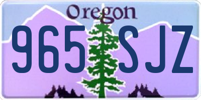 OR license plate 965SJZ