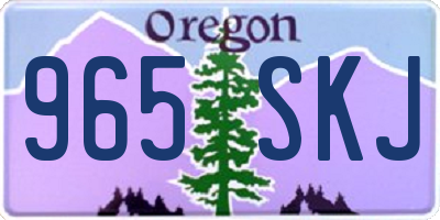 OR license plate 965SKJ