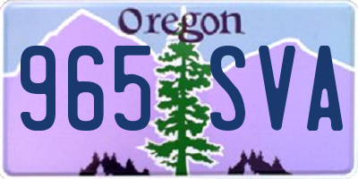 OR license plate 965SVA
