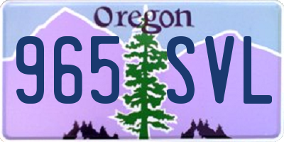 OR license plate 965SVL
