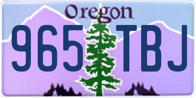 OR license plate 965TBJ