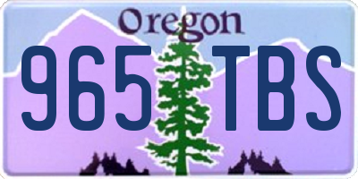 OR license plate 965TBS