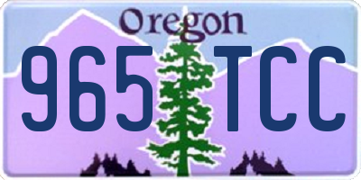 OR license plate 965TCC