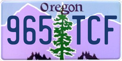 OR license plate 965TCF