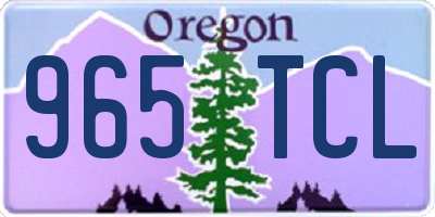 OR license plate 965TCL