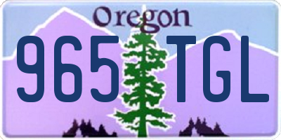 OR license plate 965TGL
