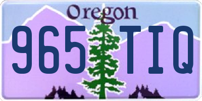 OR license plate 965TIQ