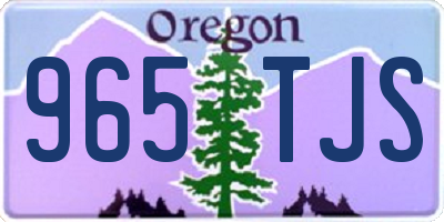 OR license plate 965TJS