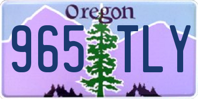 OR license plate 965TLY