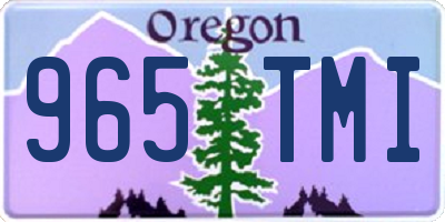 OR license plate 965TMI