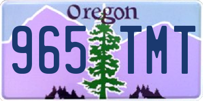 OR license plate 965TMT