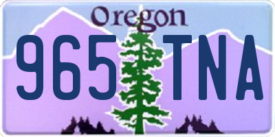 OR license plate 965TNA