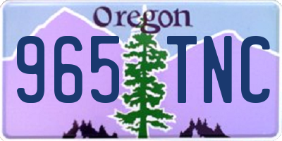 OR license plate 965TNC