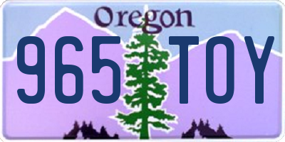 OR license plate 965TOY