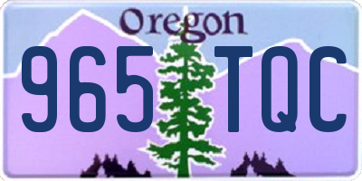OR license plate 965TQC