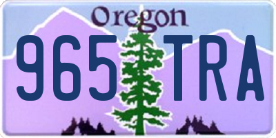 OR license plate 965TRA