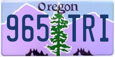 OR license plate 965TRI