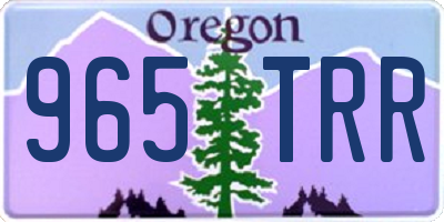 OR license plate 965TRR