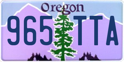 OR license plate 965TTA