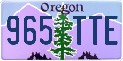 OR license plate 965TTE