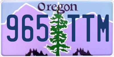 OR license plate 965TTM