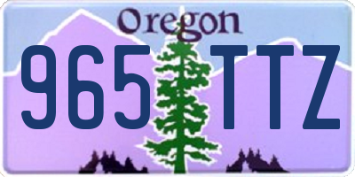 OR license plate 965TTZ