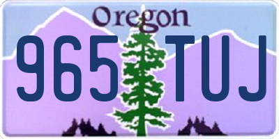 OR license plate 965TUJ