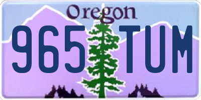 OR license plate 965TUM