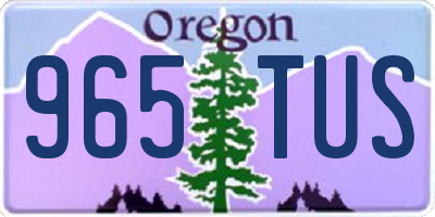 OR license plate 965TUS
