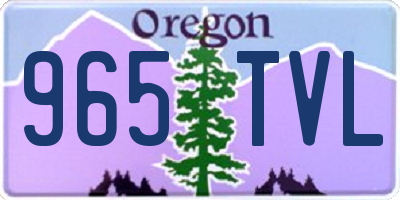 OR license plate 965TVL