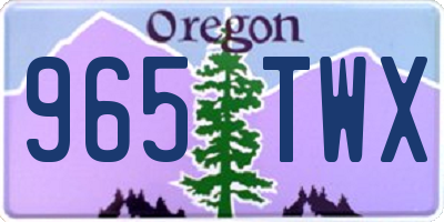 OR license plate 965TWX