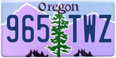 OR license plate 965TWZ