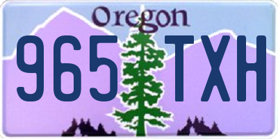 OR license plate 965TXH