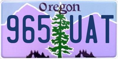 OR license plate 965UAT