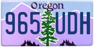 OR license plate 965UDH