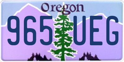 OR license plate 965UEG