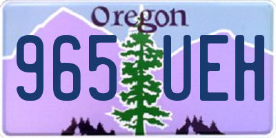 OR license plate 965UEH
