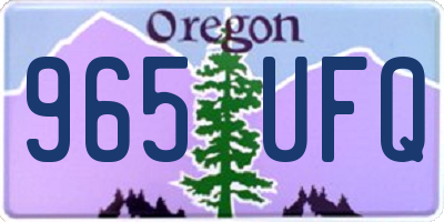 OR license plate 965UFQ