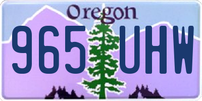 OR license plate 965UHW