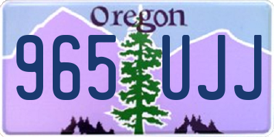 OR license plate 965UJJ