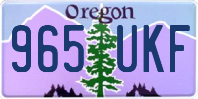 OR license plate 965UKF