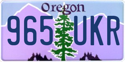 OR license plate 965UKR